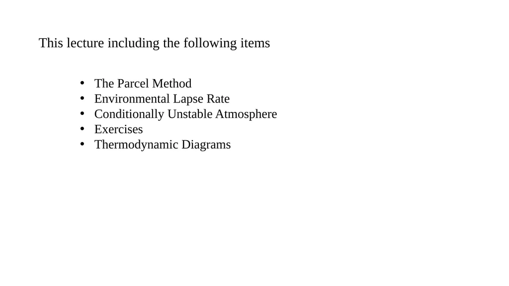 The Course of Atmospheric Thermodynamics - slide 2 of 27