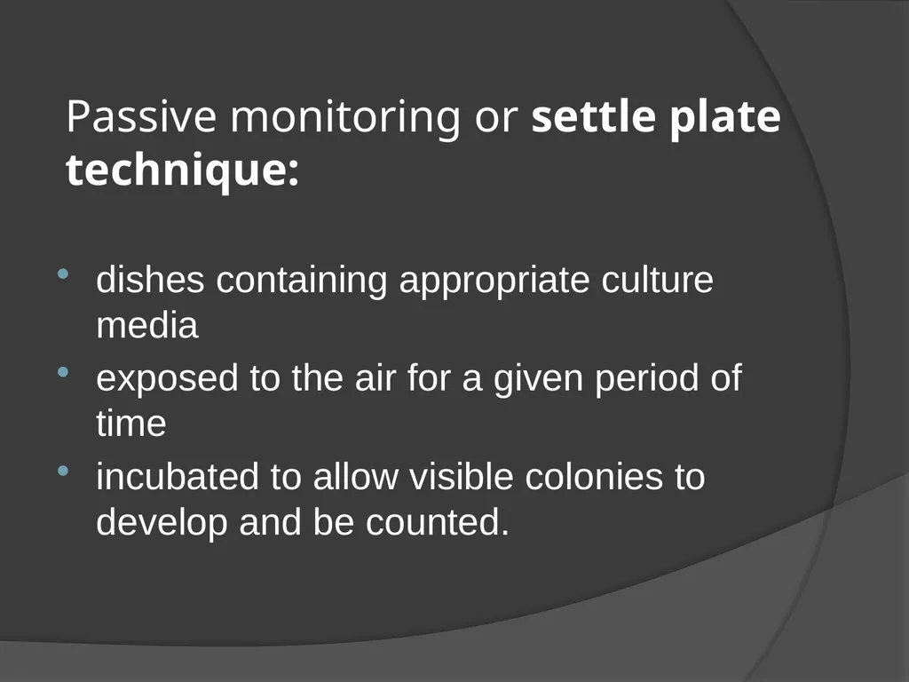 Microbial analysis of air There are two methods of - slide 3 of 19