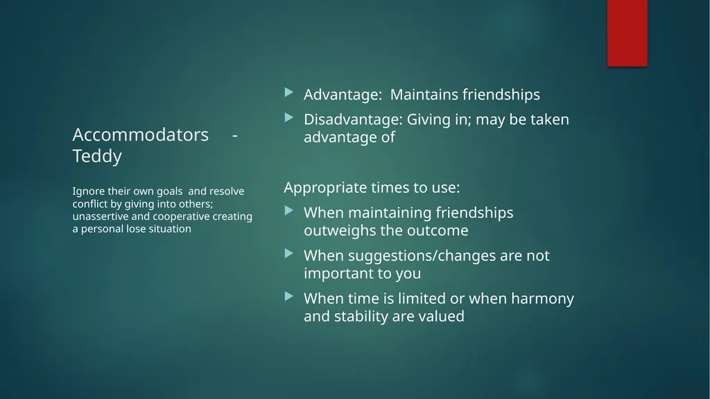 Conflict Resolution Objectives Learn the basics - slide 17 of 30