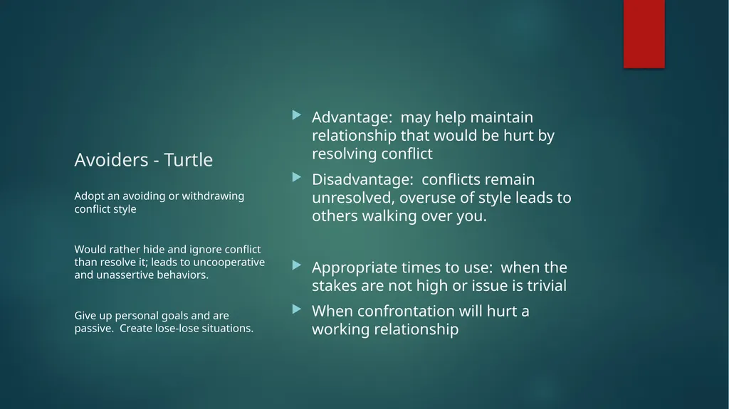 Conflict Resolution Objectives Learn the basics - slide 18 of 30