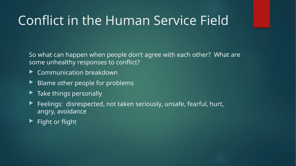 Conflict Resolution Objectives Learn the basics - slide 6 of 30