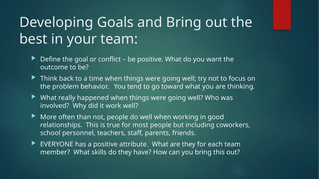 Conflict Resolution Objectives Learn the basics - slide 27 of 30