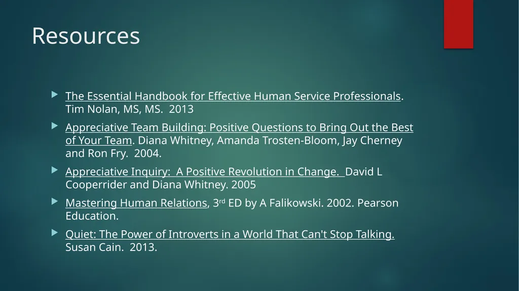Conflict Resolution Objectives Learn the basics - slide 30 of 30