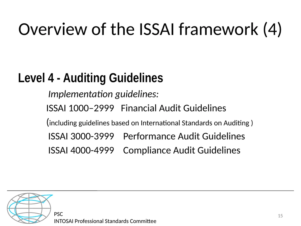 PSC INTOSAI Professional Standards Committee - slide 15 of 27