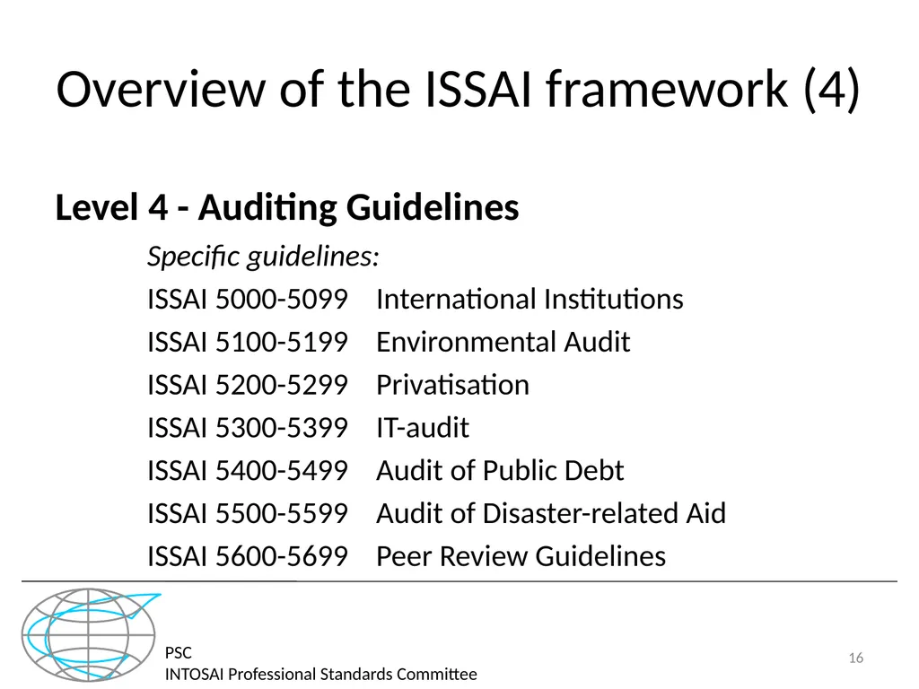 PSC INTOSAI Professional Standards Committee - slide 16 of 27