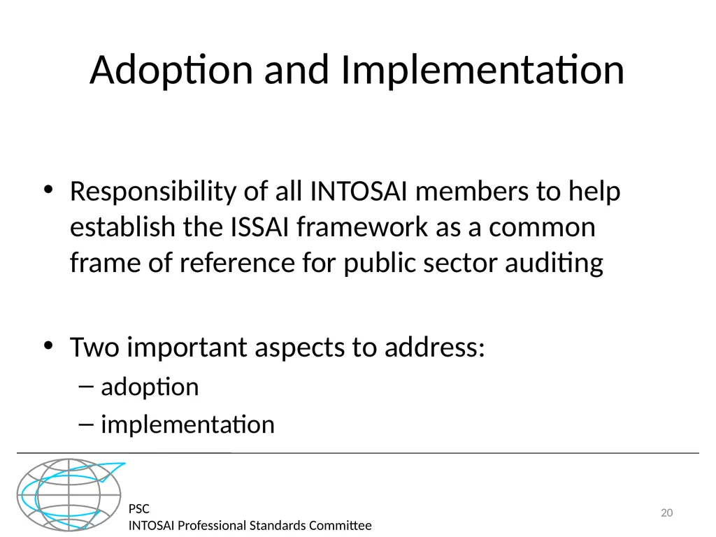 PSC INTOSAI Professional Standards Committee - slide 20 of 27
