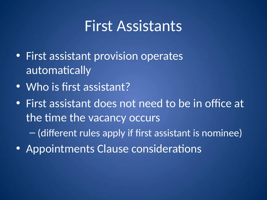 Ensuring Continuity During Vacancies in High-Level - slide 8 of 21