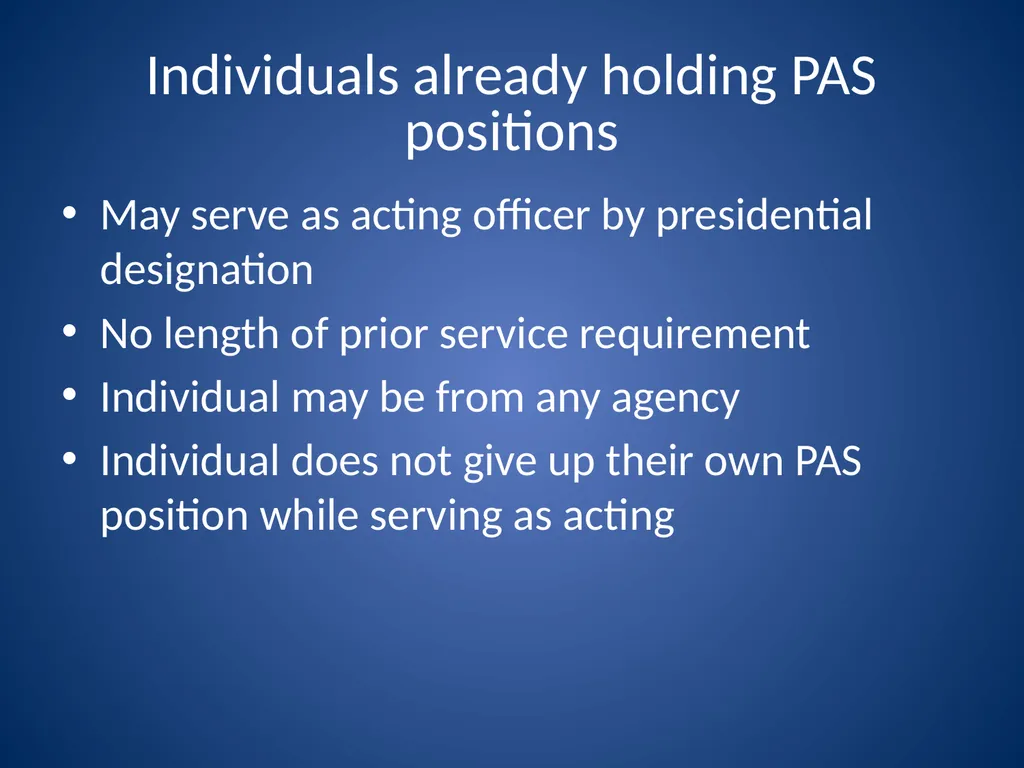 Ensuring Continuity During Vacancies in High-Level - slide 9 of 21