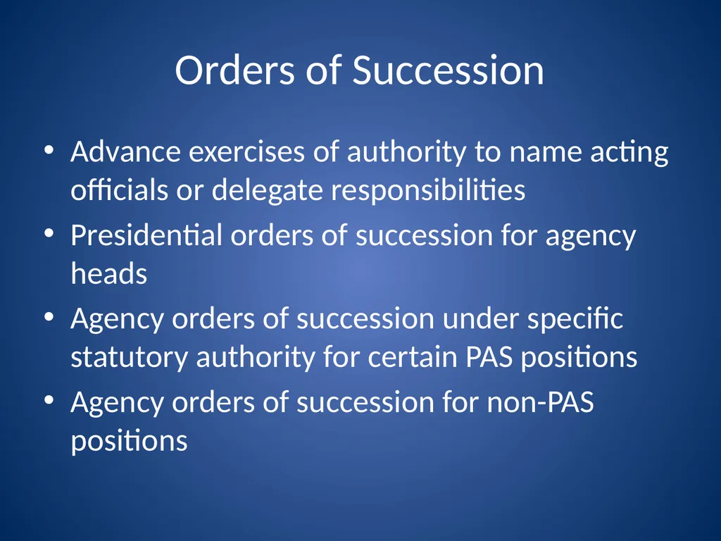 Ensuring Continuity During Vacancies in High-Level - slide 20 of 21