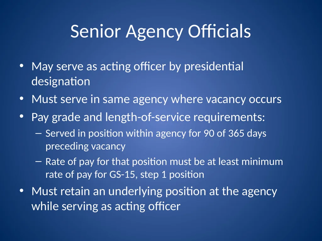 Ensuring Continuity During Vacancies in High-Level - slide 10 of 21