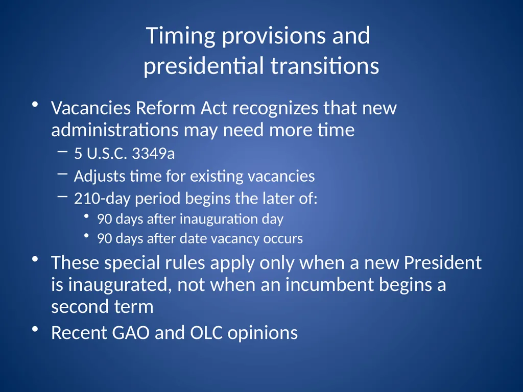 Ensuring Continuity During Vacancies in High-Level - slide 12 of 21