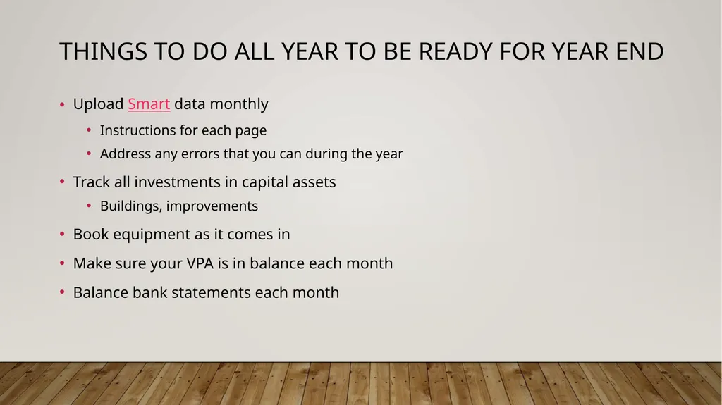 Year End closing Sabra Sand – Clark College, - slide 4 of 24