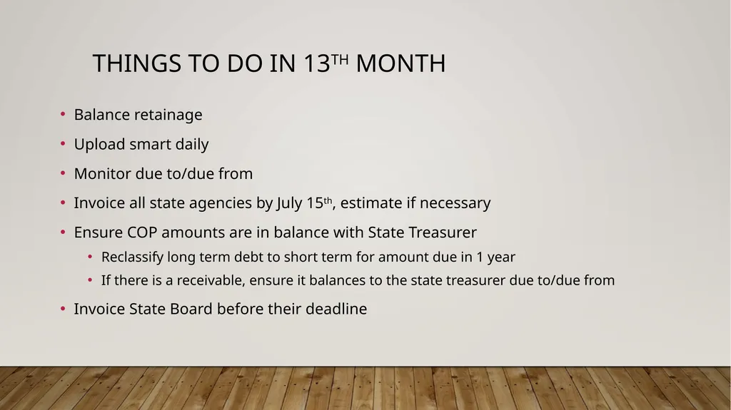 Year End closing Sabra Sand – Clark College, - slide 12 of 24