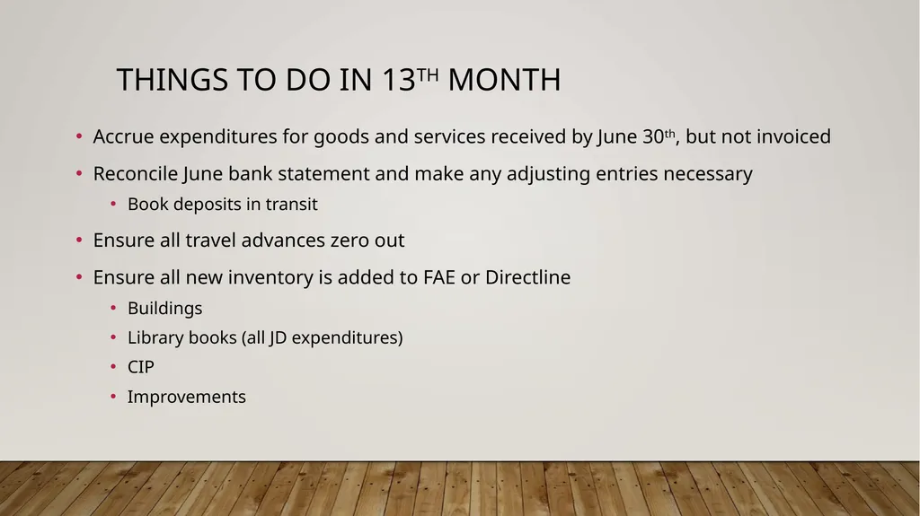 Year End closing Sabra Sand – Clark College, - slide 13 of 24