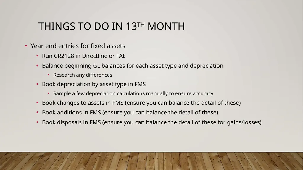 Year End closing Sabra Sand – Clark College, - slide 14 of 24