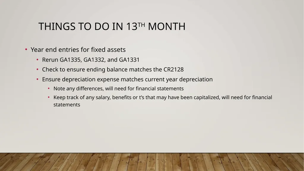 Year End closing Sabra Sand – Clark College, - slide 15 of 24