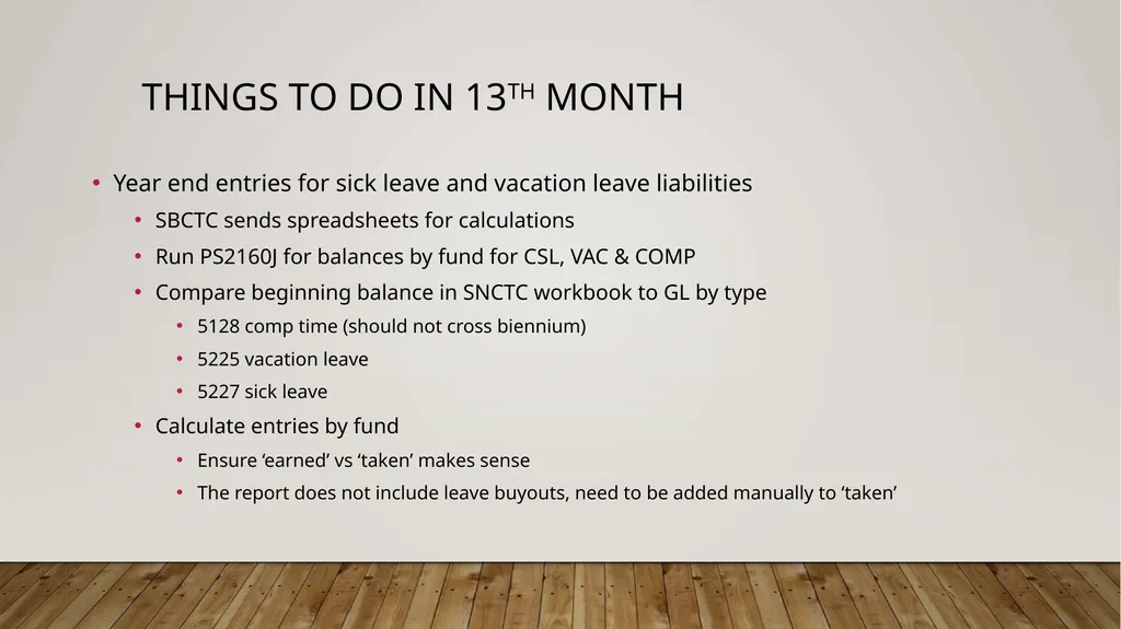 Year End closing Sabra Sand – Clark College, - slide 16 of 24