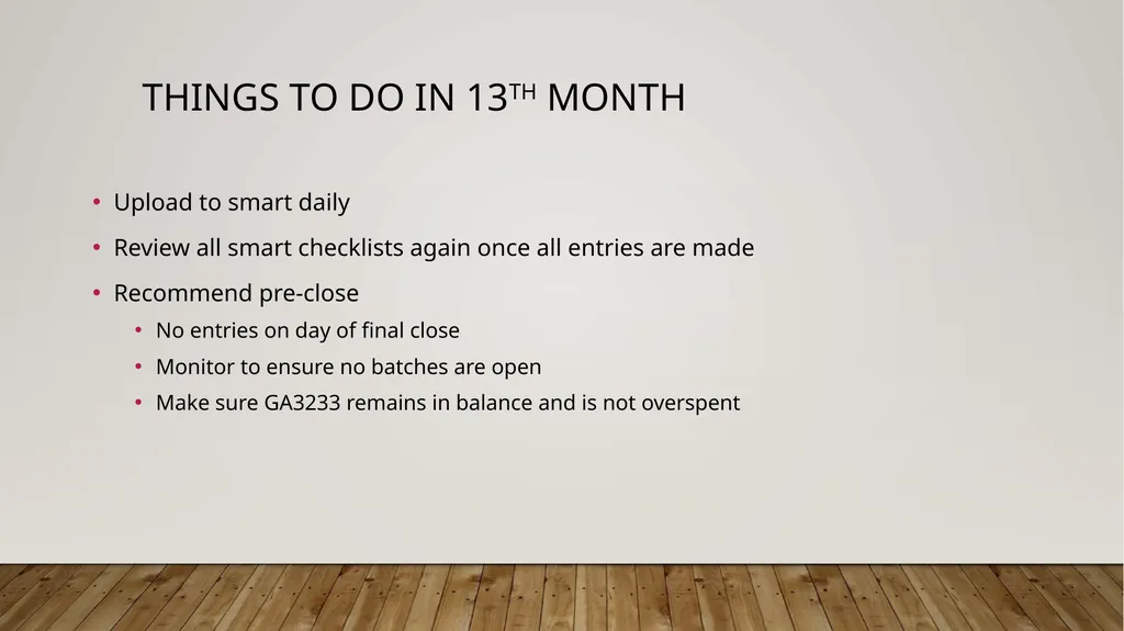 Year End closing Sabra Sand – Clark College, - slide 21 of 24