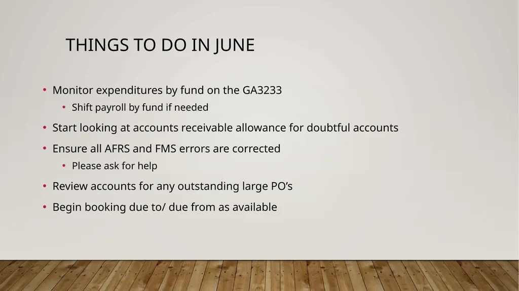 Year End closing Sabra Sand – Clark College, - slide 7 of 24