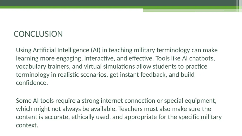RESHAPING EDUCATIONAL METHODOLOGIES TO FIT AI - slide 9 of 14