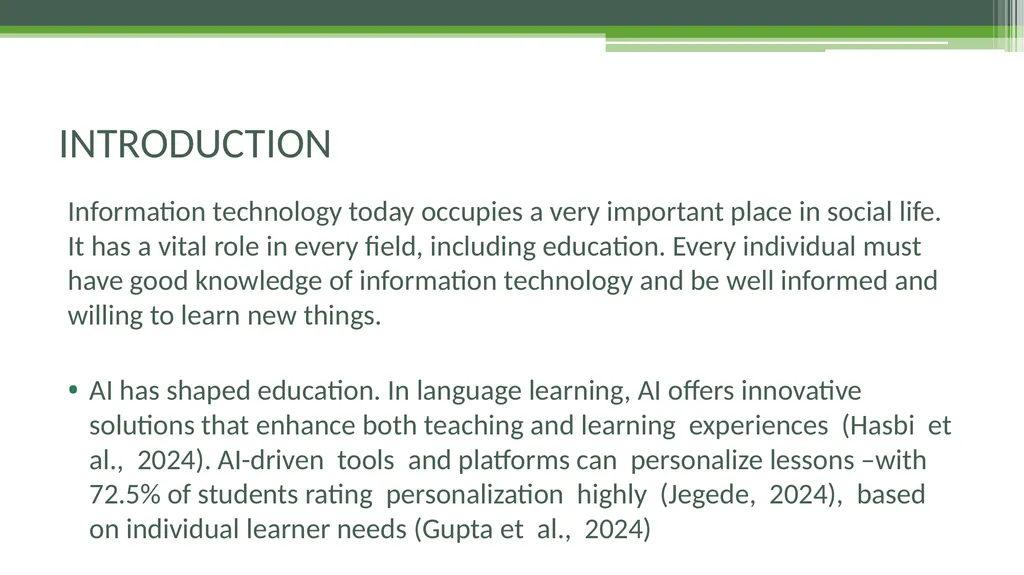 RESHAPING EDUCATIONAL METHODOLOGIES TO FIT AI - slide 2 of 14