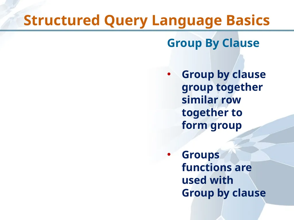 Structured Query Language Recap Database - slide 29 of 63