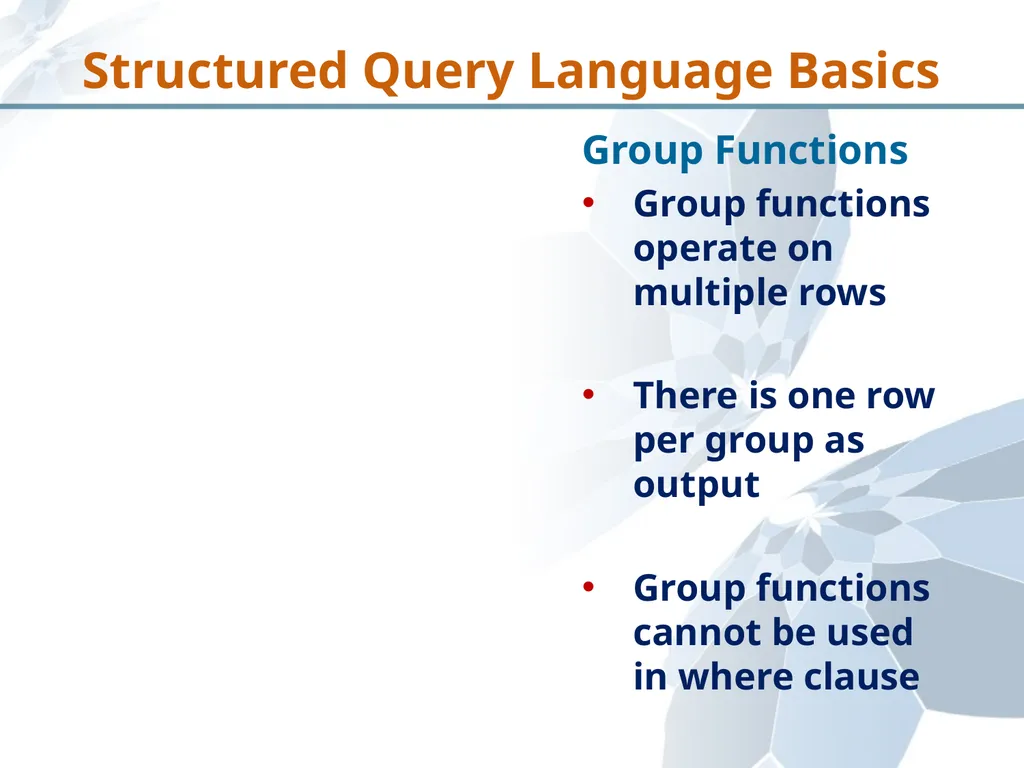 Structured Query Language Recap Database - slide 24 of 63