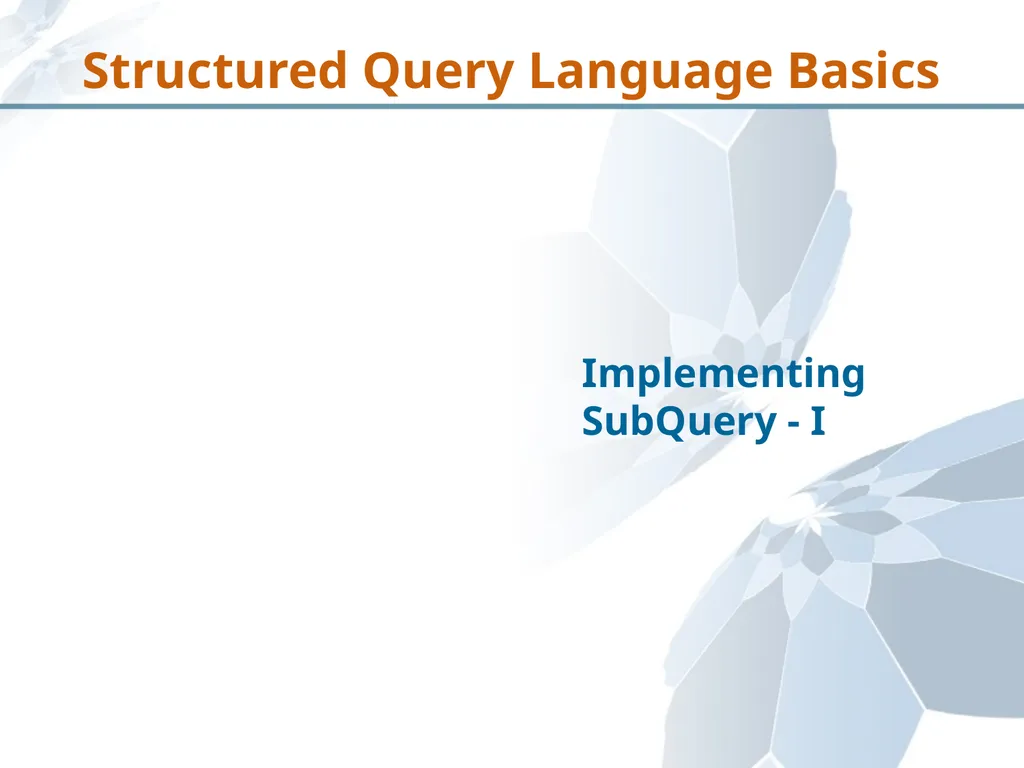 Structured Query Language Recap Database - slide 59 of 63