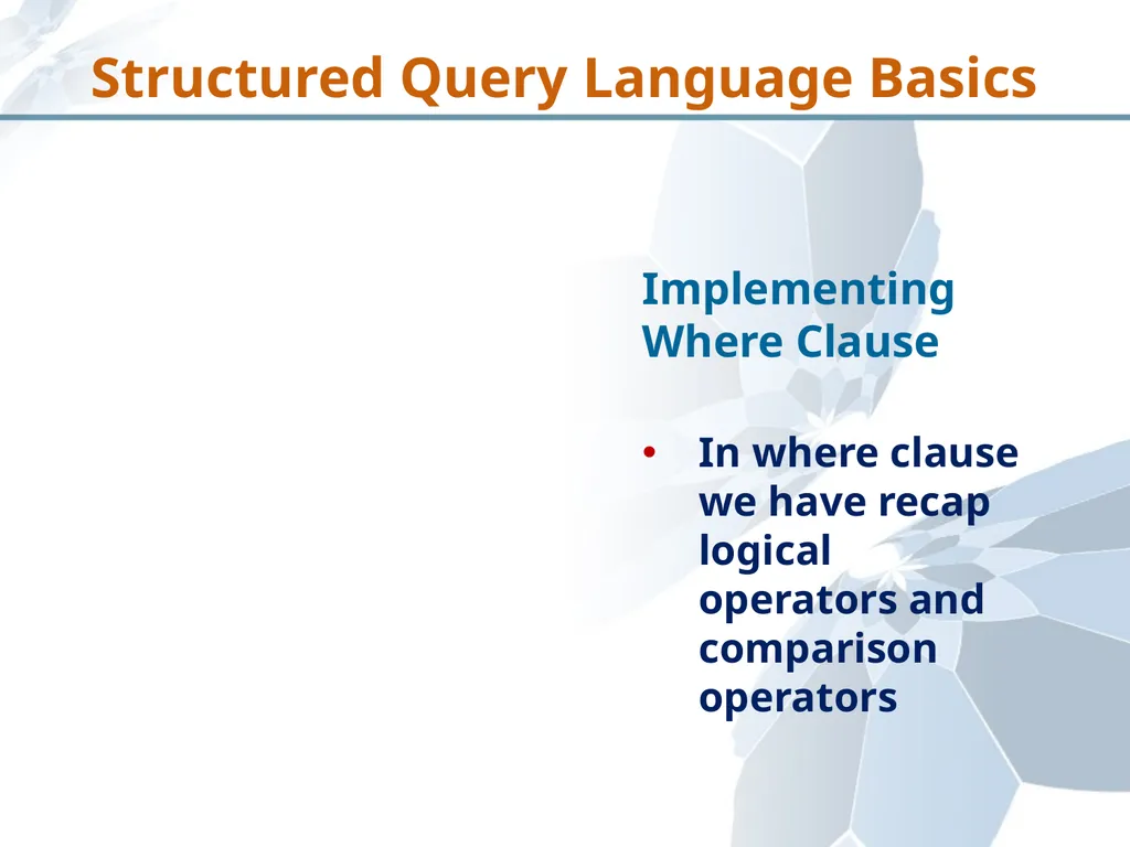 Structured Query Language Recap Database - slide 15 of 63