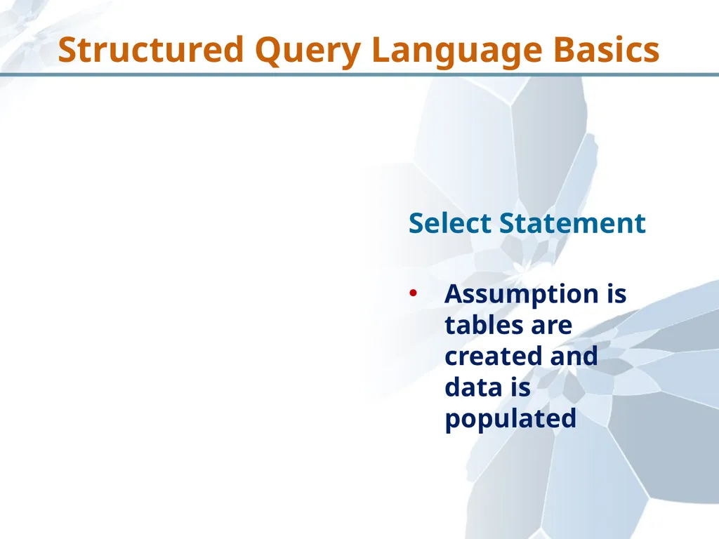 Structured Query Language Recap Database - slide 7 of 63