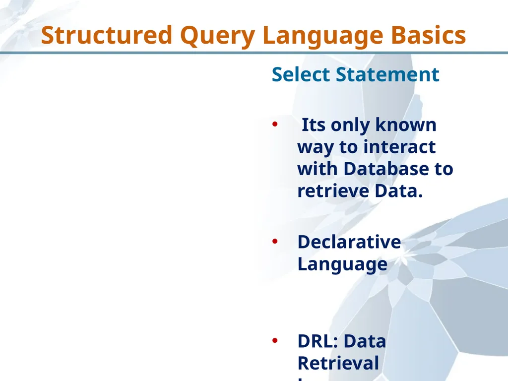 Structured Query Language Recap Database - slide 2 of 63