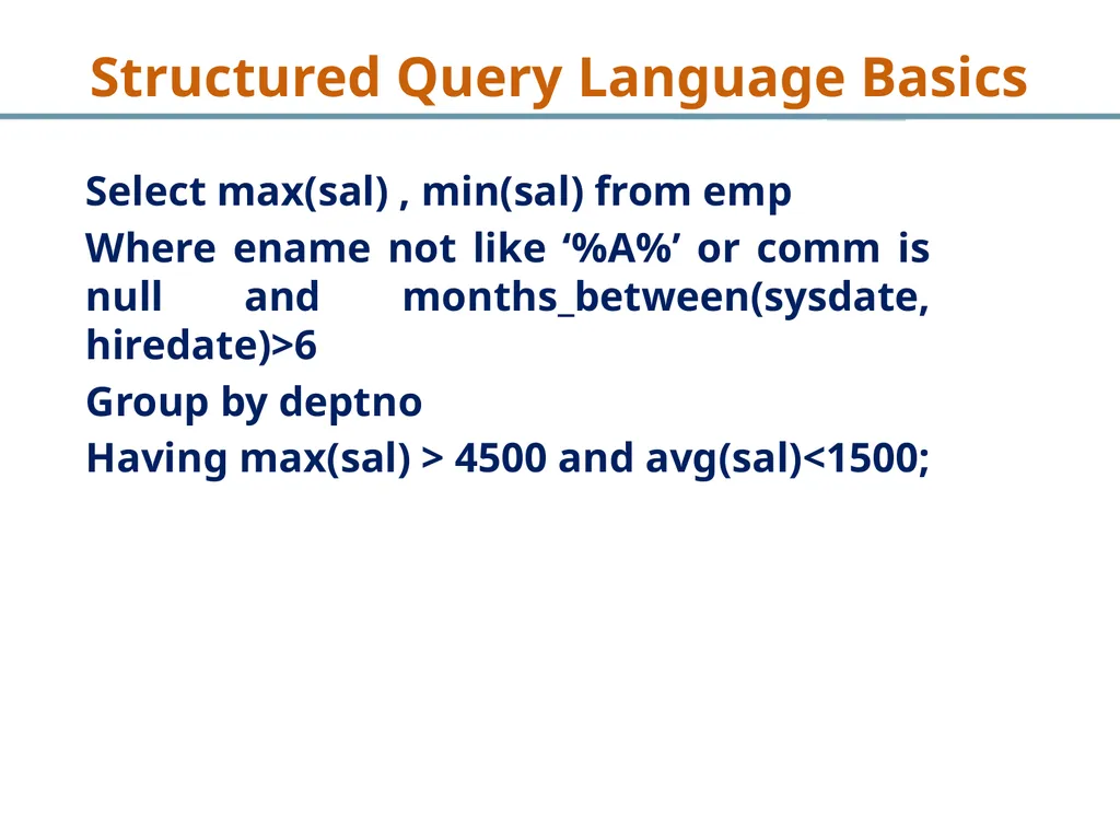 Structured Query Language Recap Database - slide 43 of 63