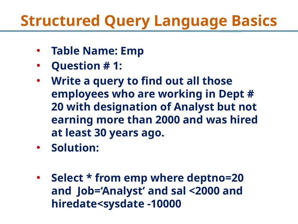 Structured Query Language Recap Database - slide 14 of 63