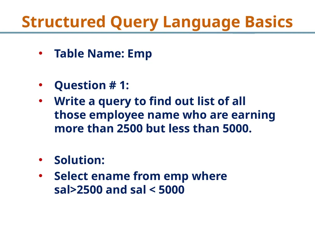 Structured Query Language Recap Database - slide 13 of 63