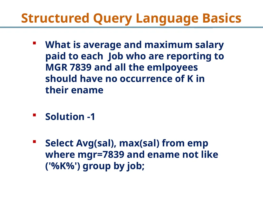 Structured Query Language Recap Database - slide 36 of 63