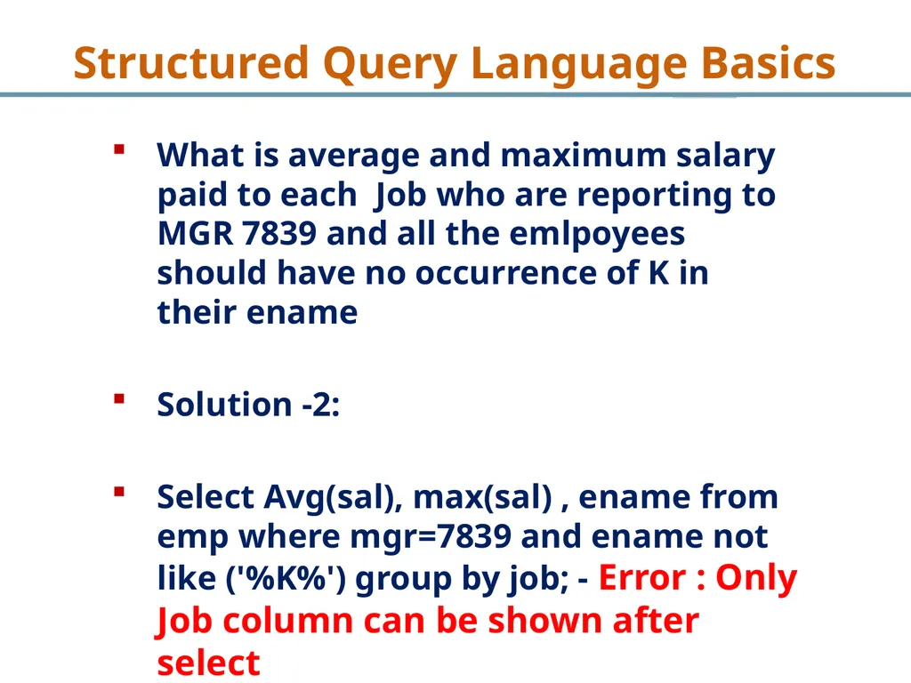 Structured Query Language Recap Database - slide 37 of 63