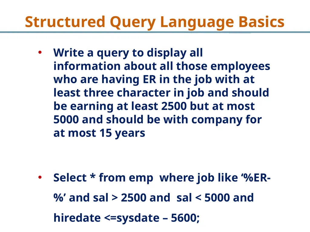 Structured Query Language Recap Database - slide 21 of 63