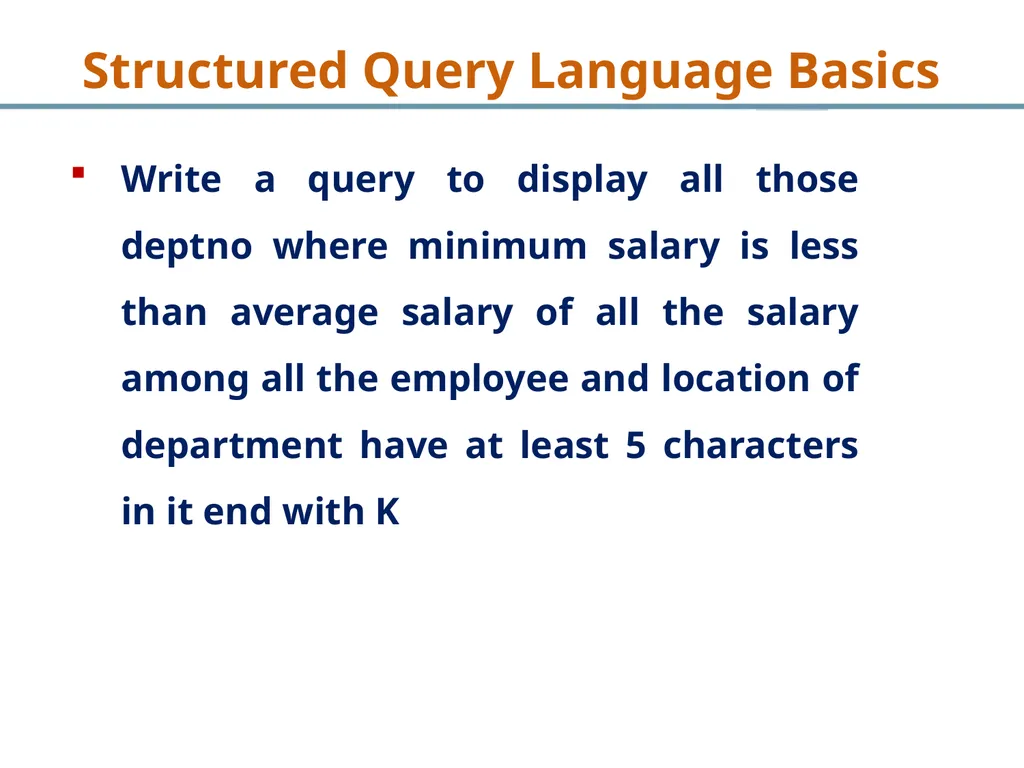 Structured Query Language Recap Database - slide 62 of 63