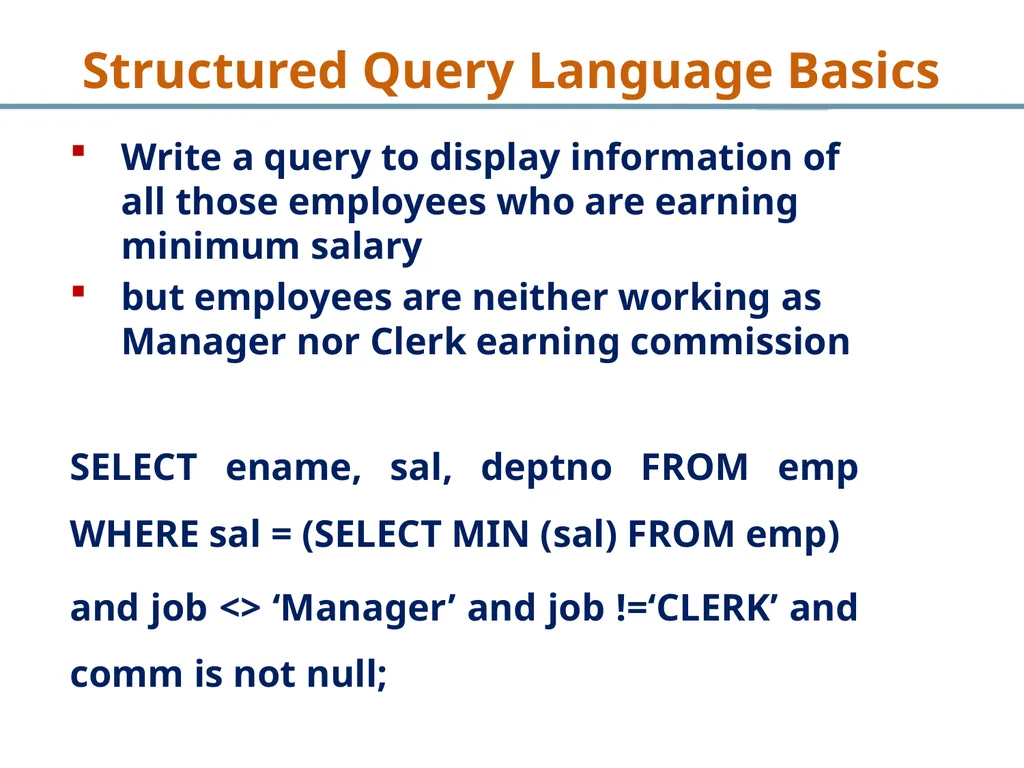 Structured Query Language Recap Database - slide 60 of 63