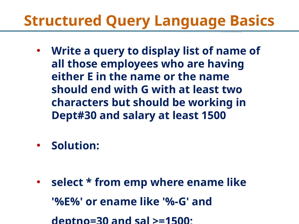 Structured Query Language Recap Database - slide 19 of 63