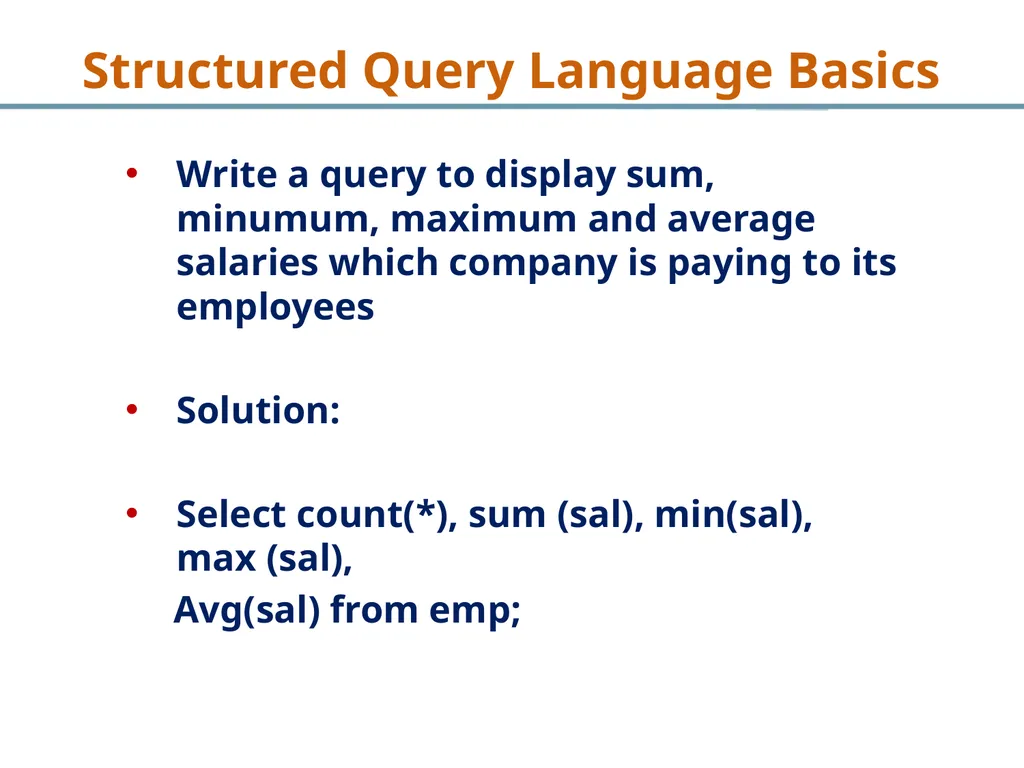 Structured Query Language Recap Database - slide 26 of 63