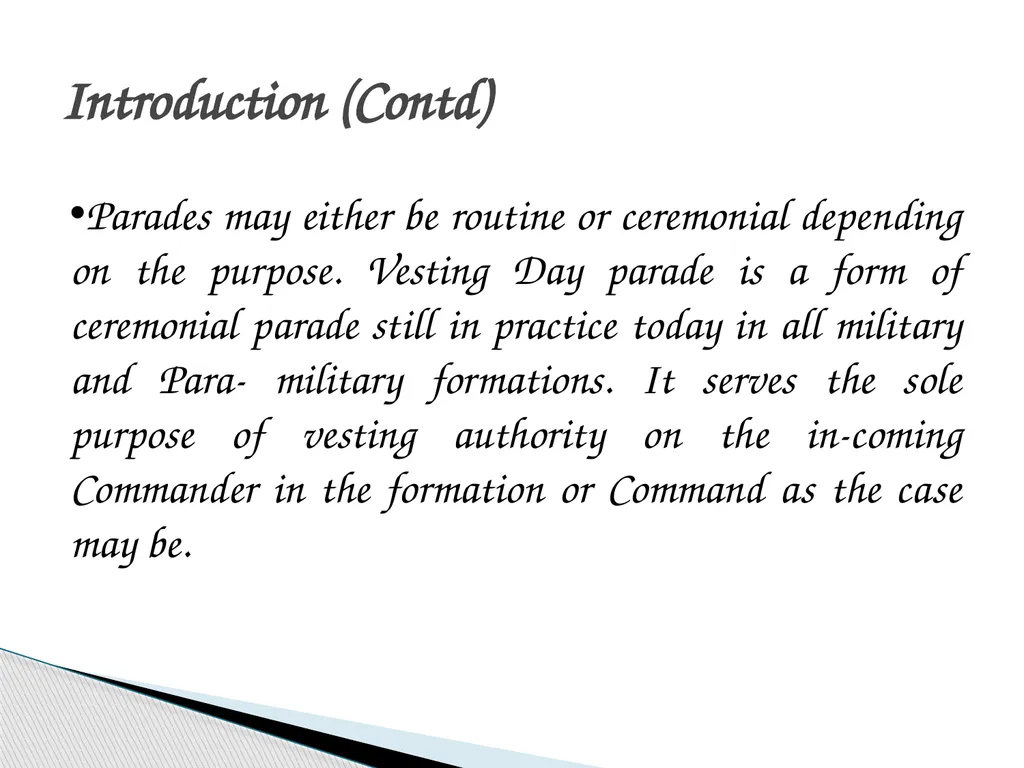 HANDING AND TAKING OVER PARADE (VESTING DAY - slide 5 of 21
