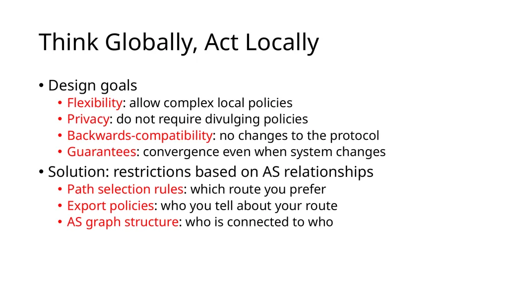 Lecture 7: Advanced BGP Concepts Lecturer: Venkat - slide 7 of 26
