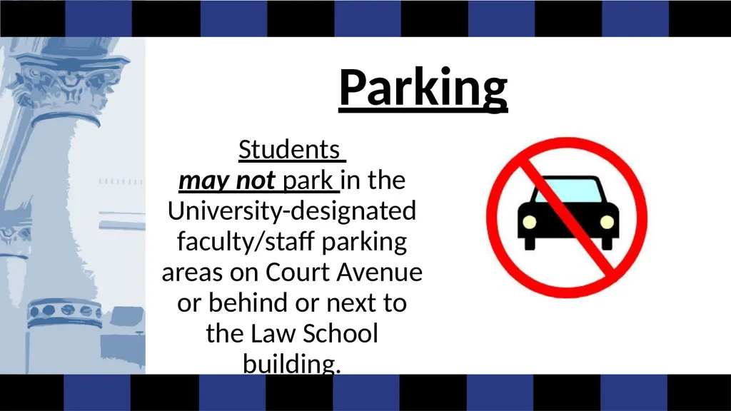 ESCORT FROM CAR TO LAW SCHOOL: 678-4357 (678-HELP - slide 3 of 17