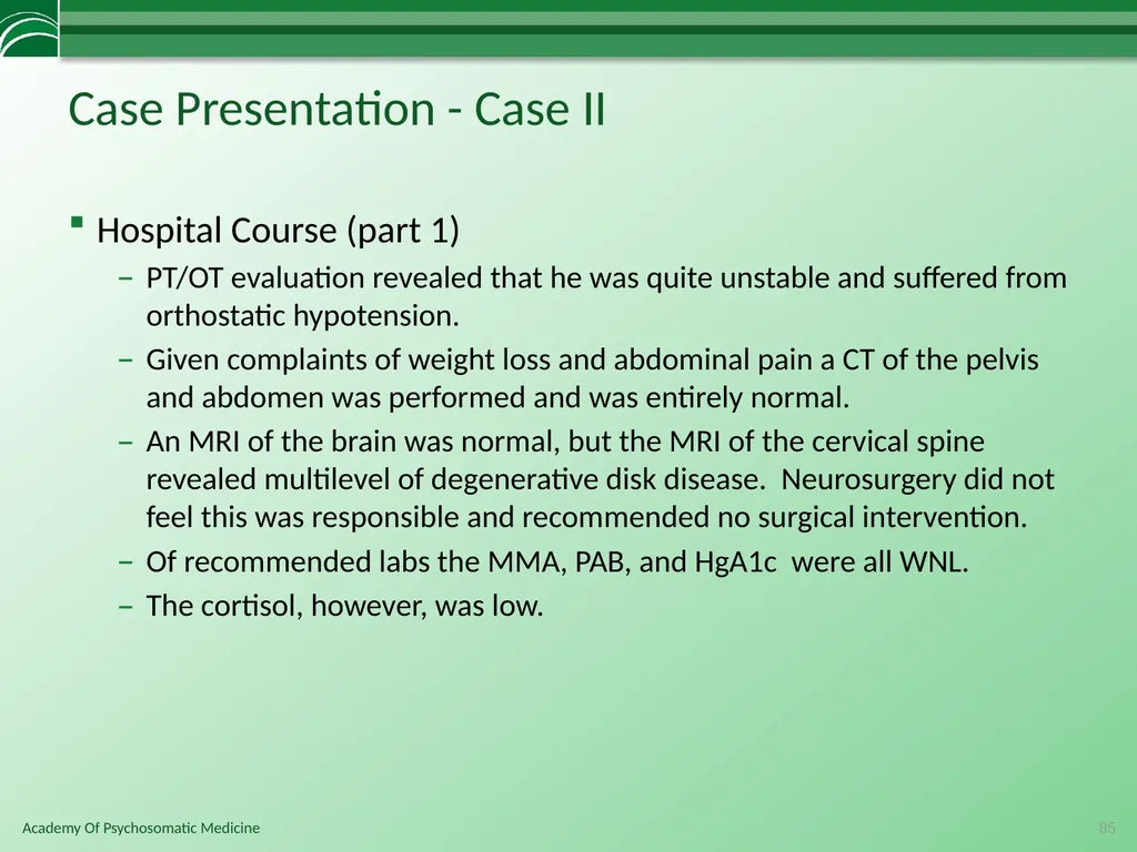 Somatoform Disorders, Factitious Disorder and - slide 85 of 97
