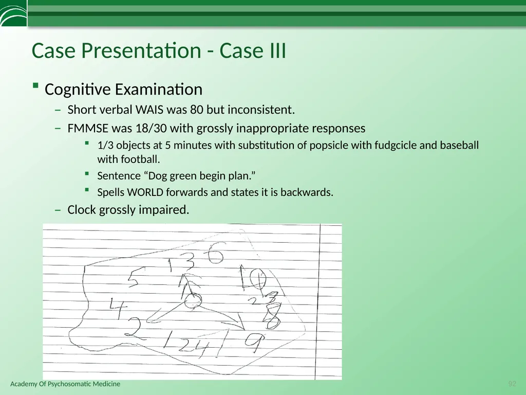 Somatoform Disorders, Factitious Disorder and - slide 92 of 97