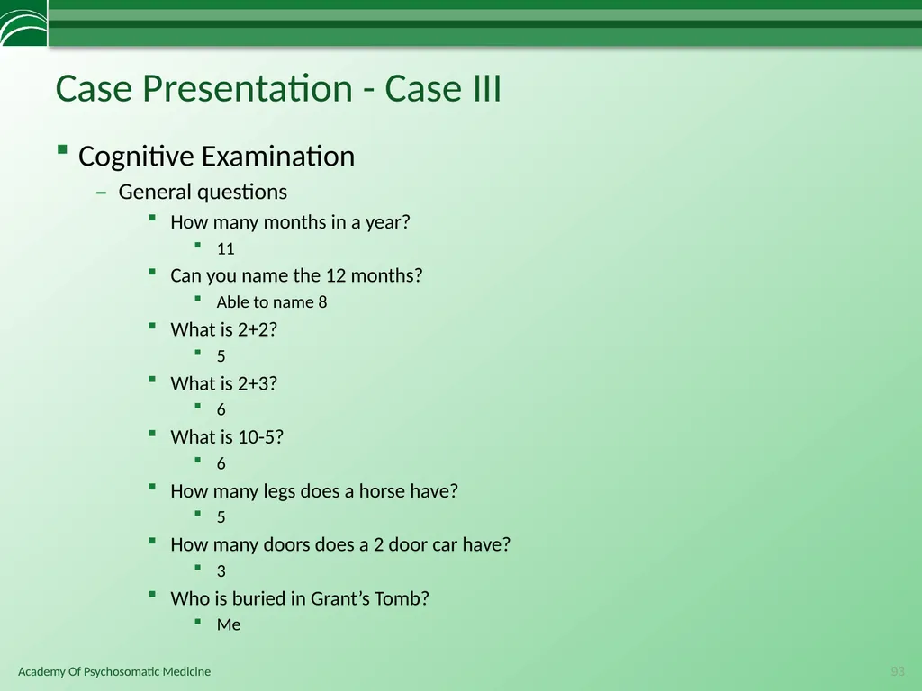 Somatoform Disorders, Factitious Disorder and - slide 93 of 97