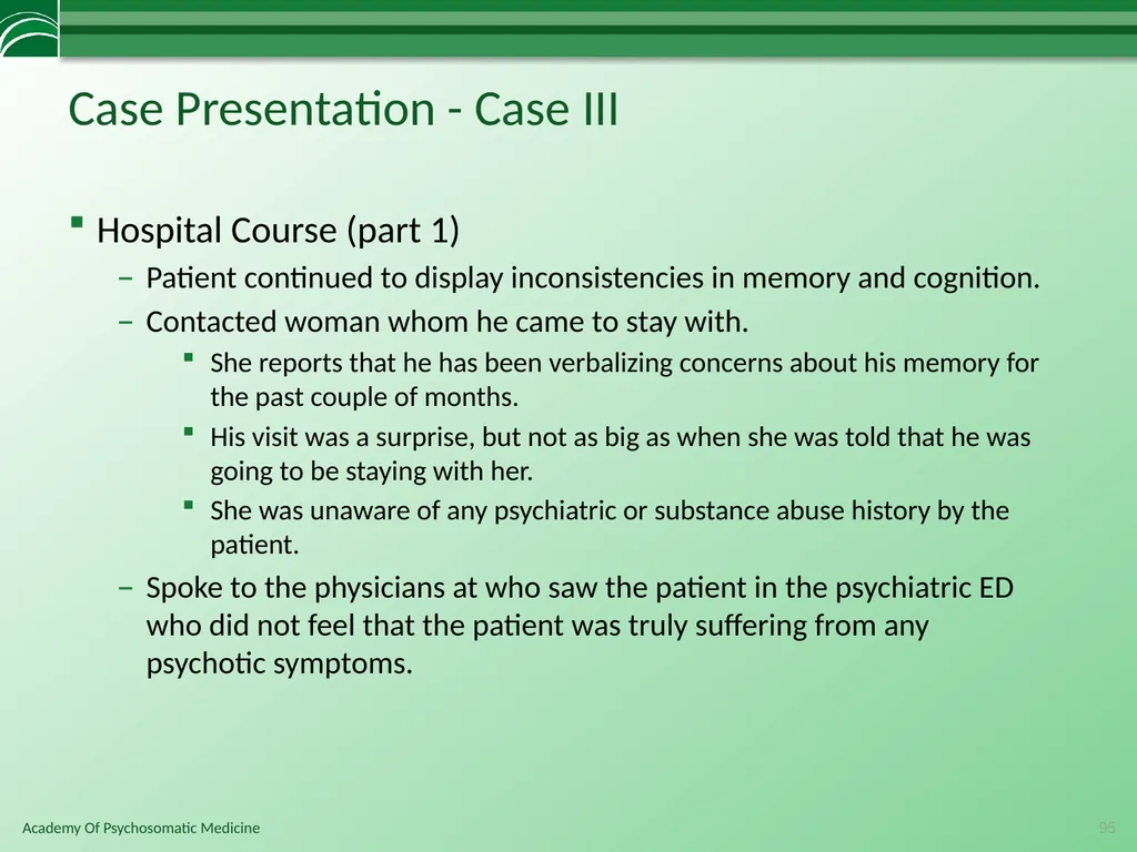 Somatoform Disorders, Factitious Disorder and - slide 95 of 97