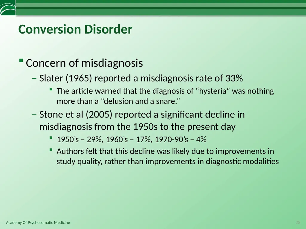 Somatoform Disorders, Factitious Disorder and - slide 28 of 97