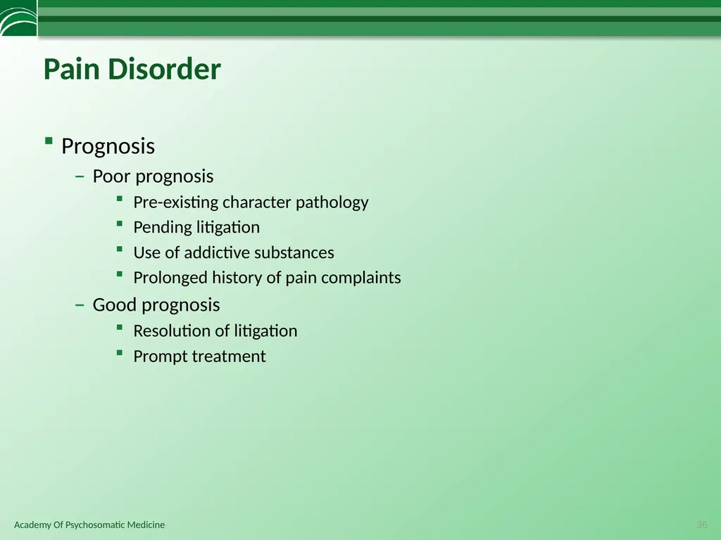 Somatoform Disorders, Factitious Disorder and - slide 36 of 97